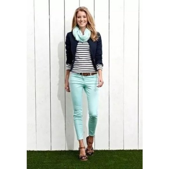 Adriano Goldschmied 26W The Stilt Cigarette Jeans Mint Green - Picture 13 of 14